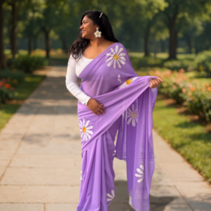 Lazy Daisy Lavender Saree