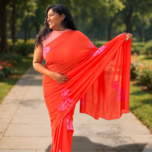 Orange Haze Saree