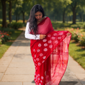 Red Rose Saree