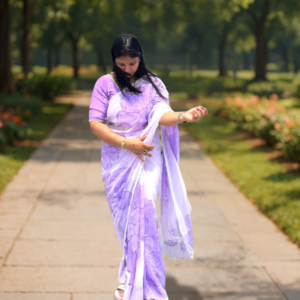 Purple Phool Saree