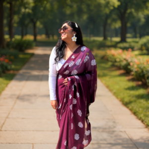 Wine Rose Saree